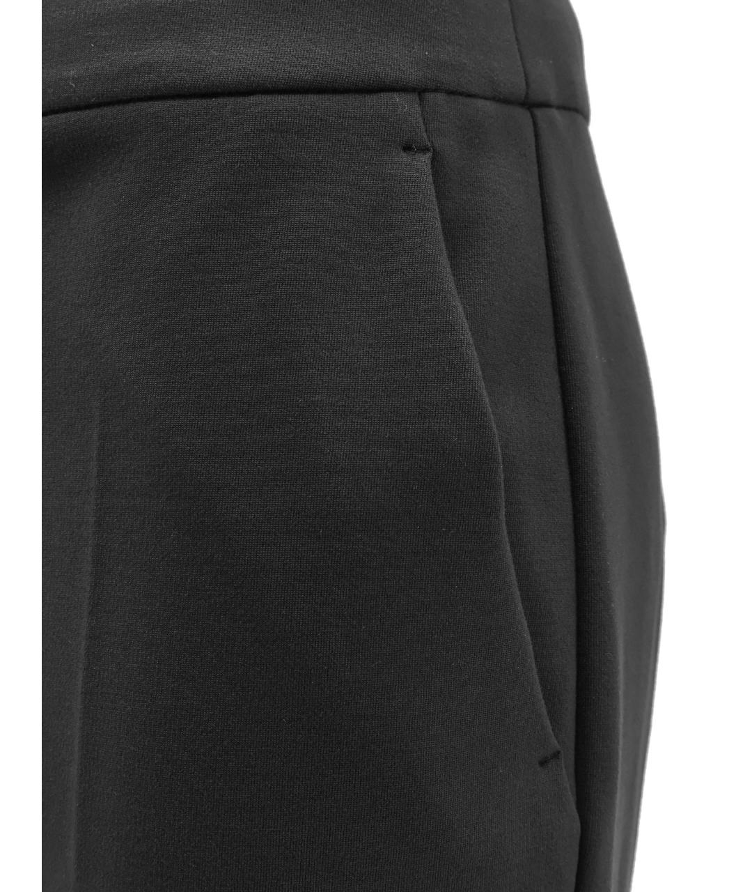 MAX MARA Черные вискозные прямые брюки, фото 3