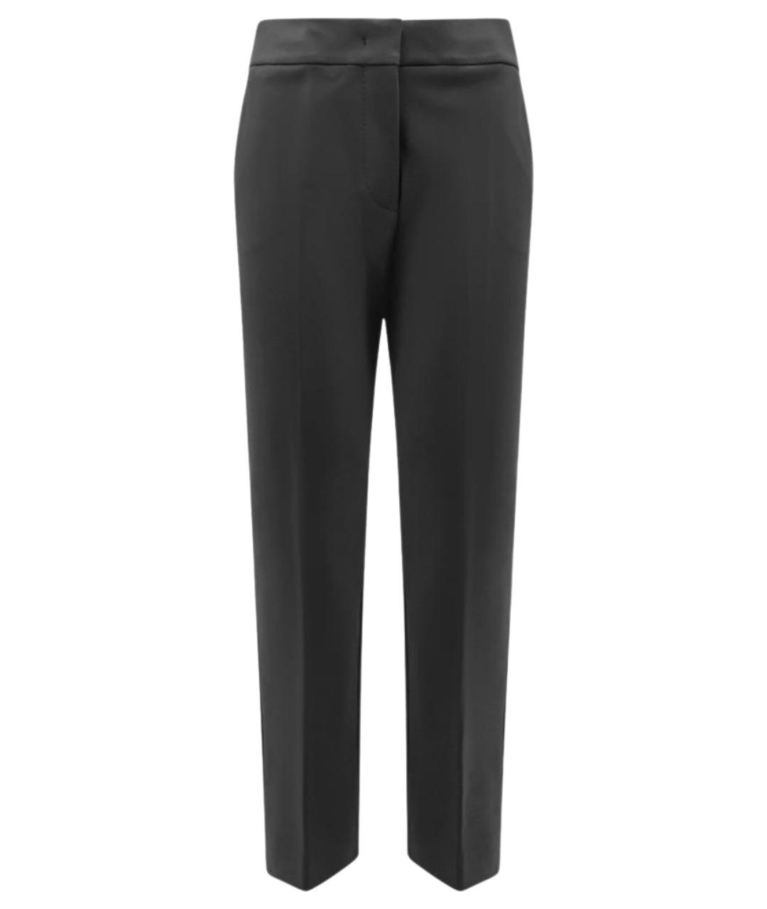 MAX MARA Черные вискозные прямые брюки, фото 1
