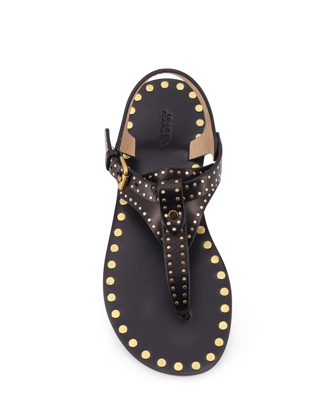 ISABEL MARANT Черные кожаные босоножки, фото 4