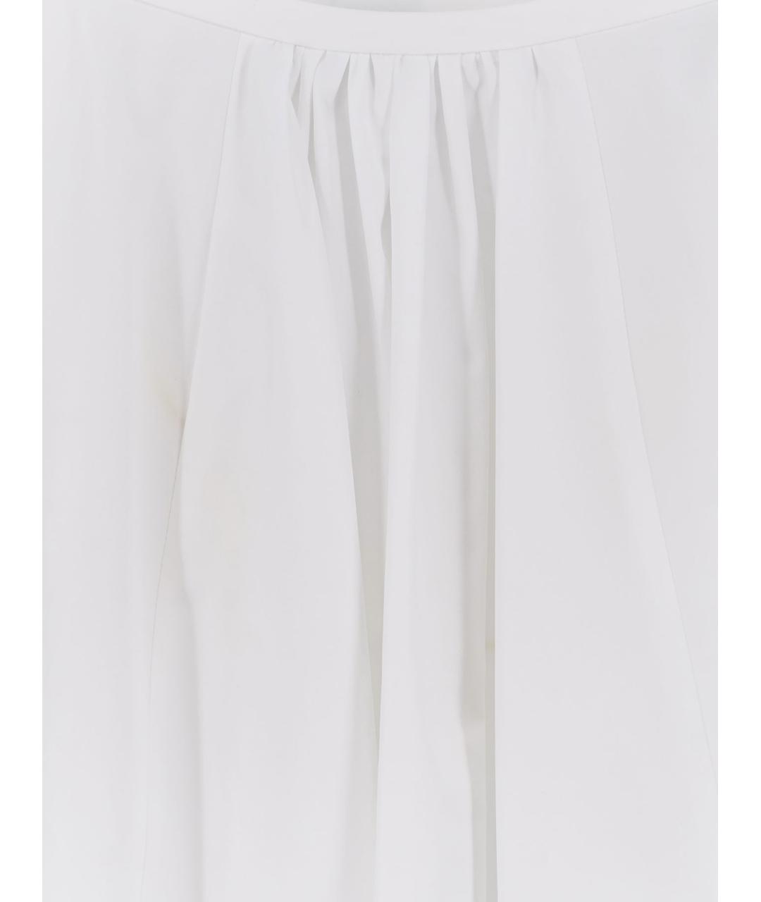 ASPESI Белая хлопковая юбка миди, фото 3