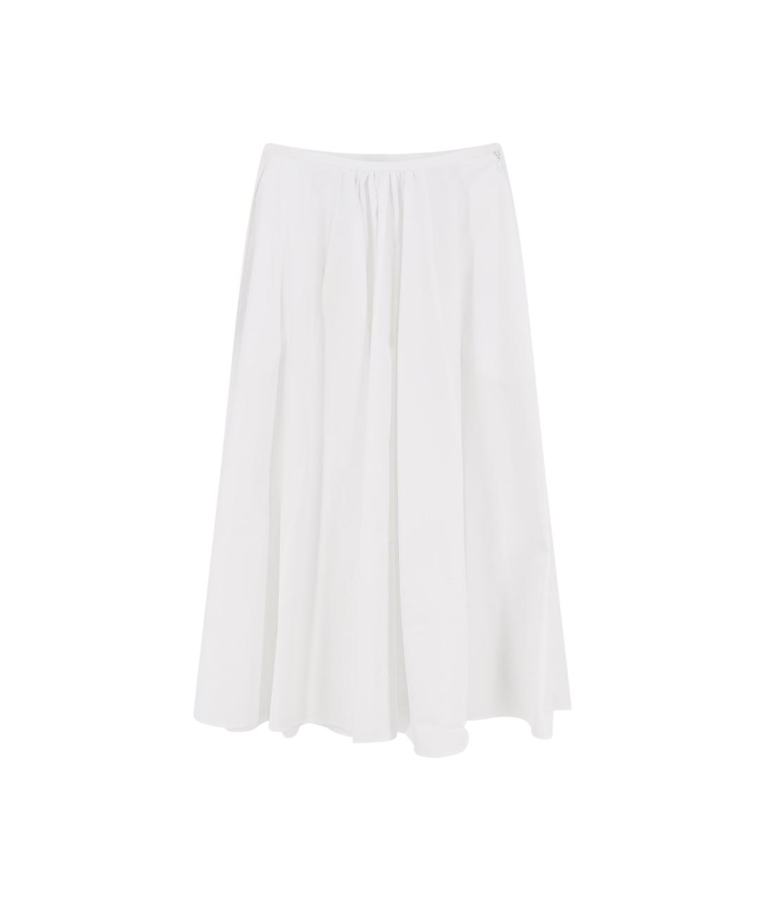 ASPESI Белая хлопковая юбка миди, фото 4