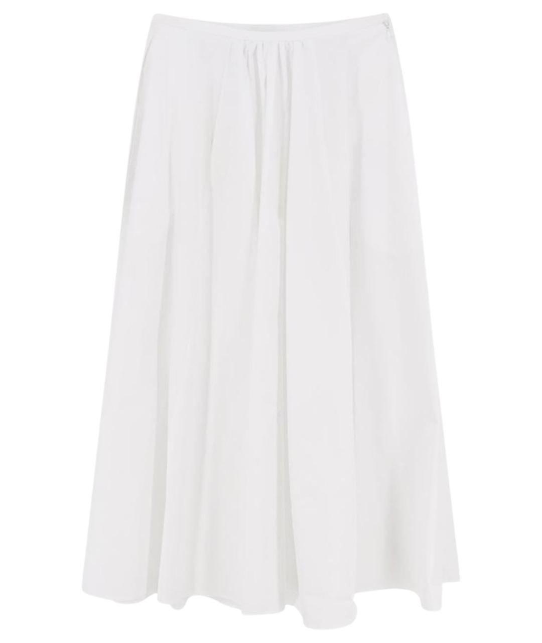 ASPESI Белая хлопковая юбка миди, фото 1