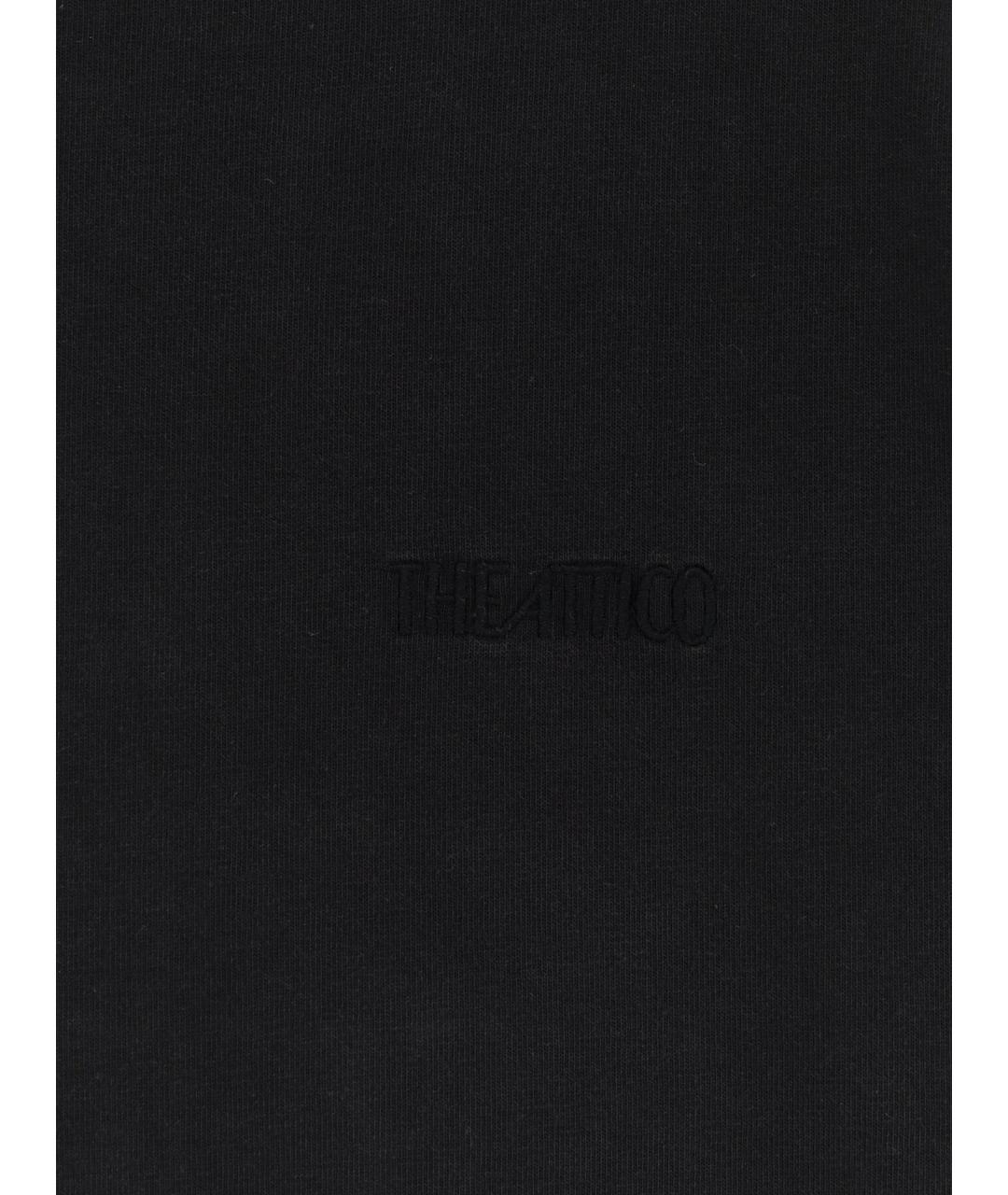 THE ATTICO Черная хлопковая футболка, фото 3