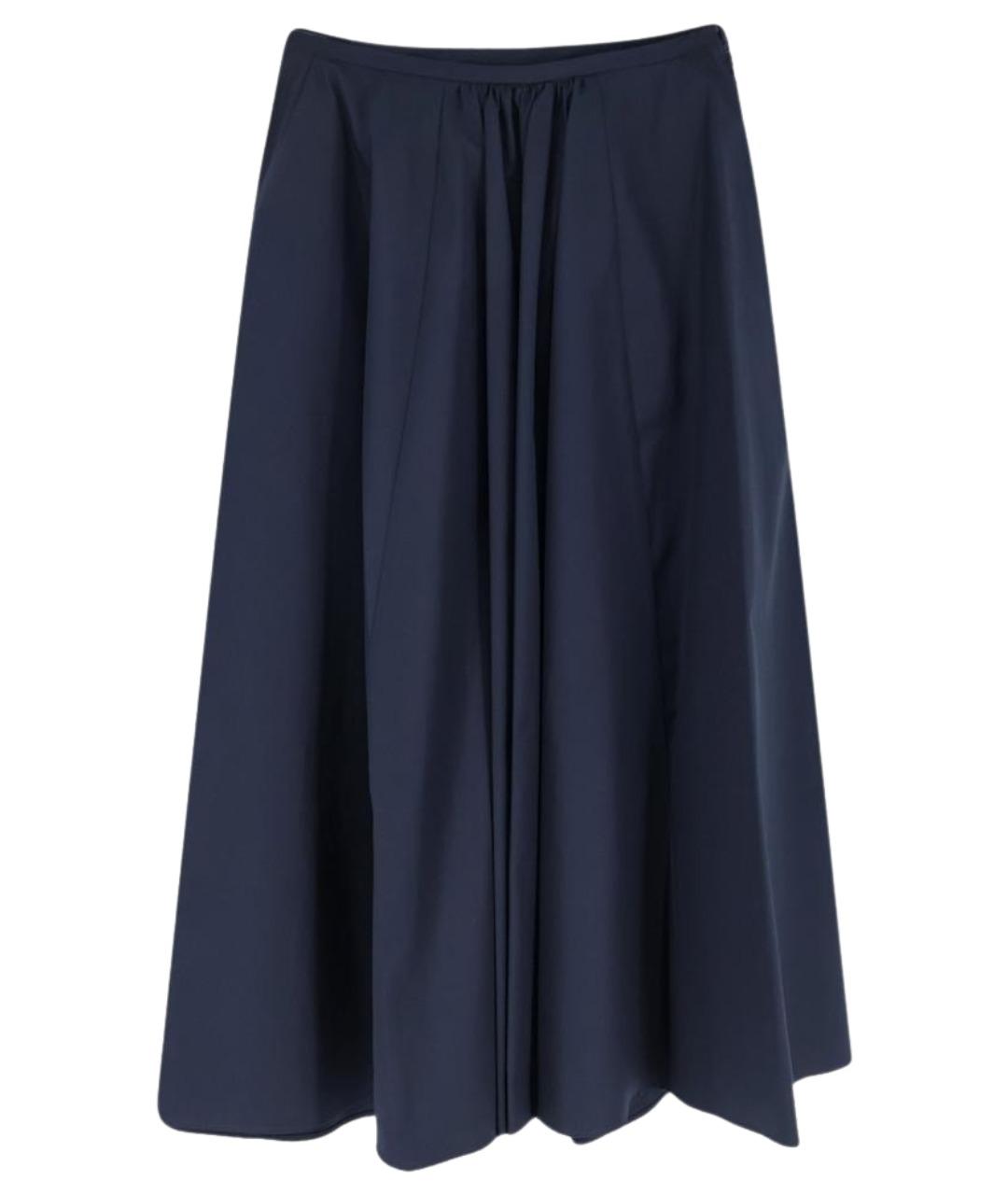 ASPESI Синяя хлопковая юбка миди, фото 1