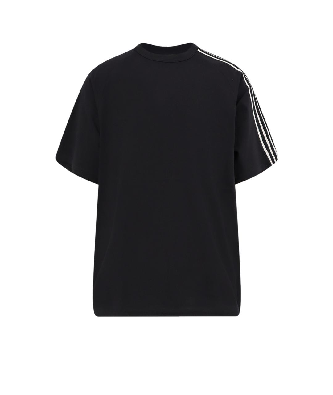 Y-3 Черная хлопковая футболка, фото 1