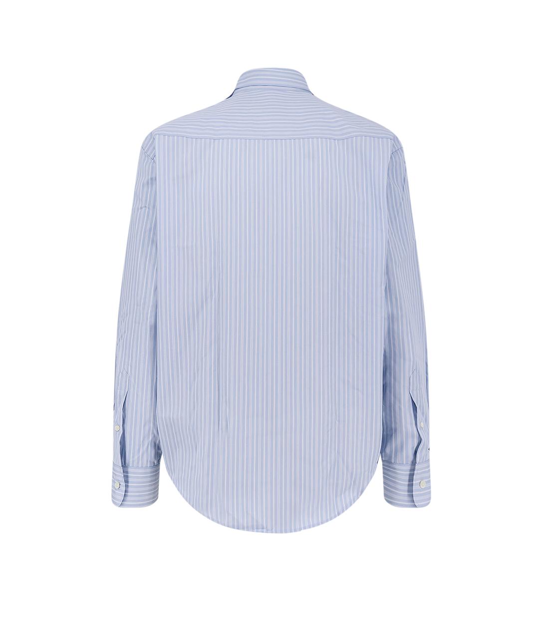 Ami Paris Голубая хлопковая кэжуал рубашка, фото 2