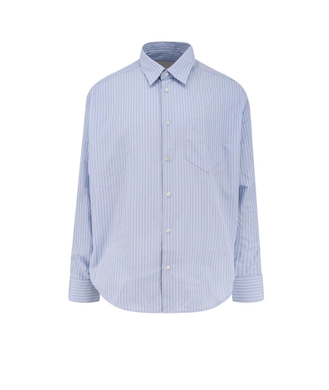 Ami Paris Голубая хлопковая кэжуал рубашка, фото 1