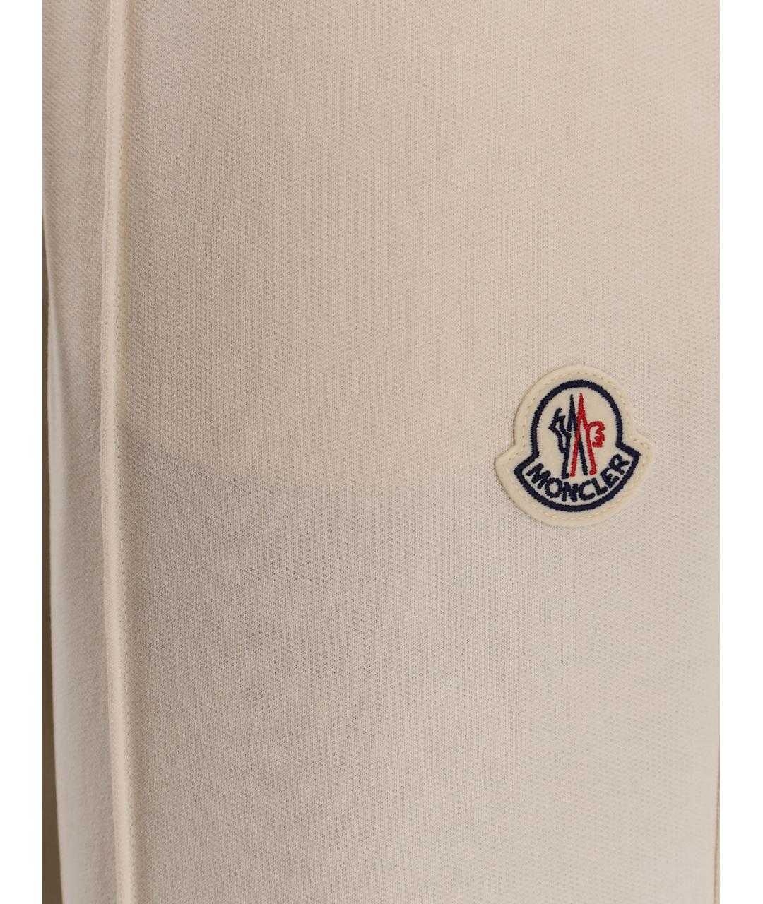 MONCLER Бежевые хлопковые прямые брюки, фото 3