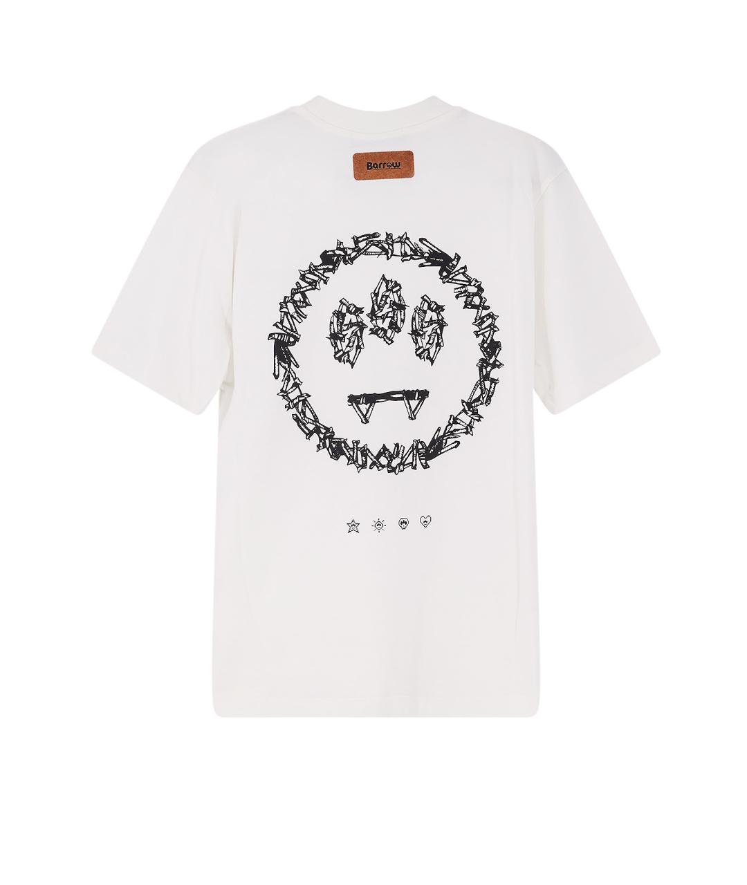 BARROW Белая хлопковая футболка, фото 2