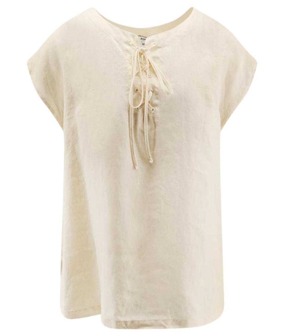 ASPESI Бежевая льняная рубашка, фото 1