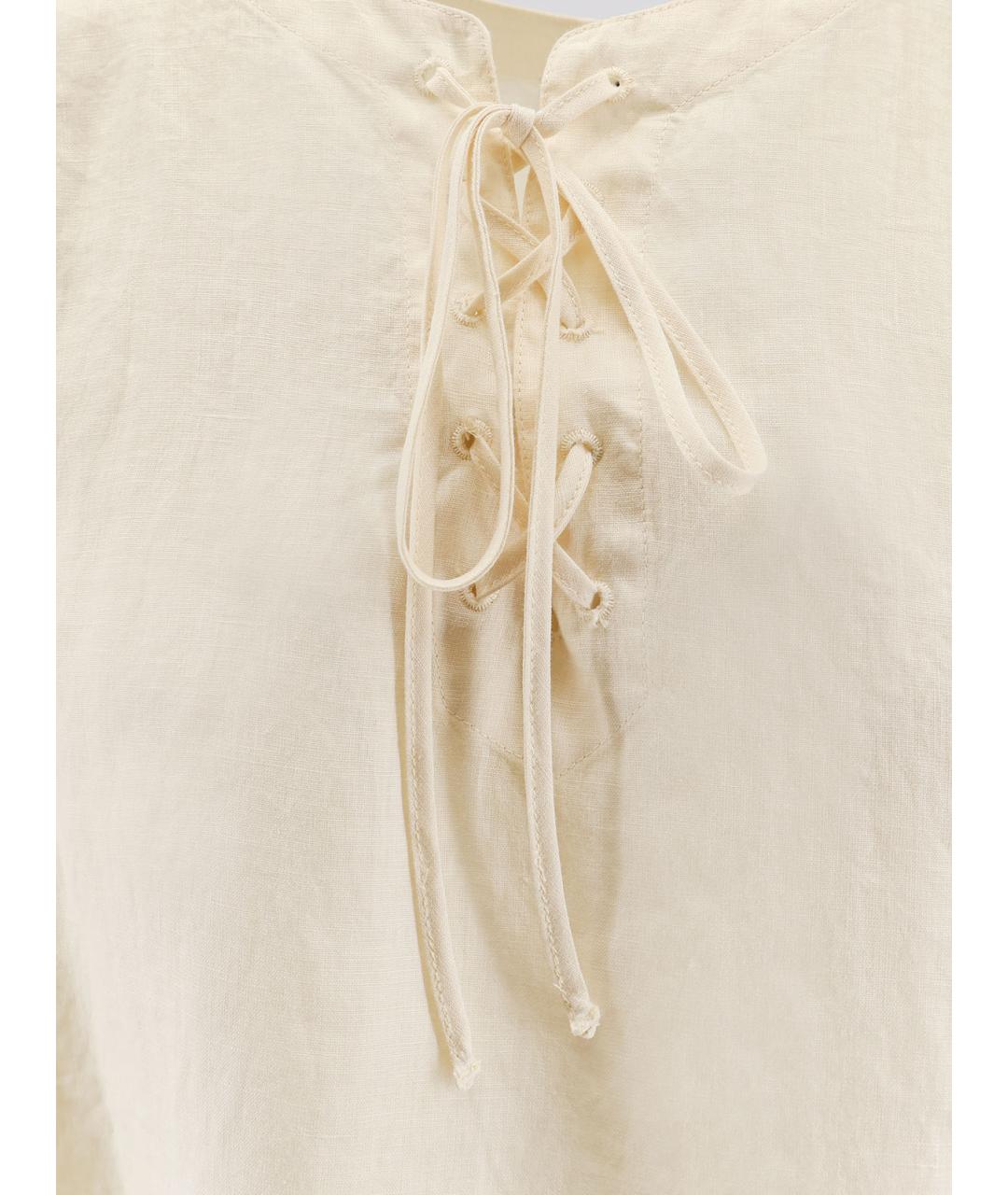 ASPESI Бежевая льняная рубашка, фото 3