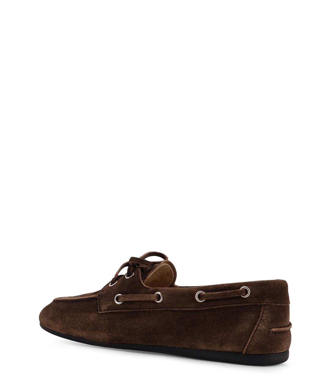 MIU MIU Коричневые замшевые лоферы, фото 3
