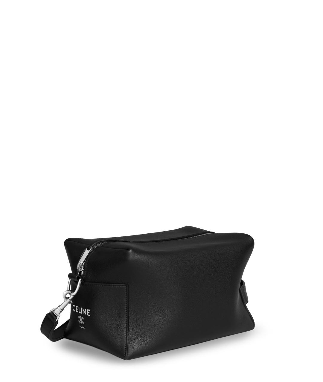 CELINE Черная кожаная сумка на плечо, фото 3