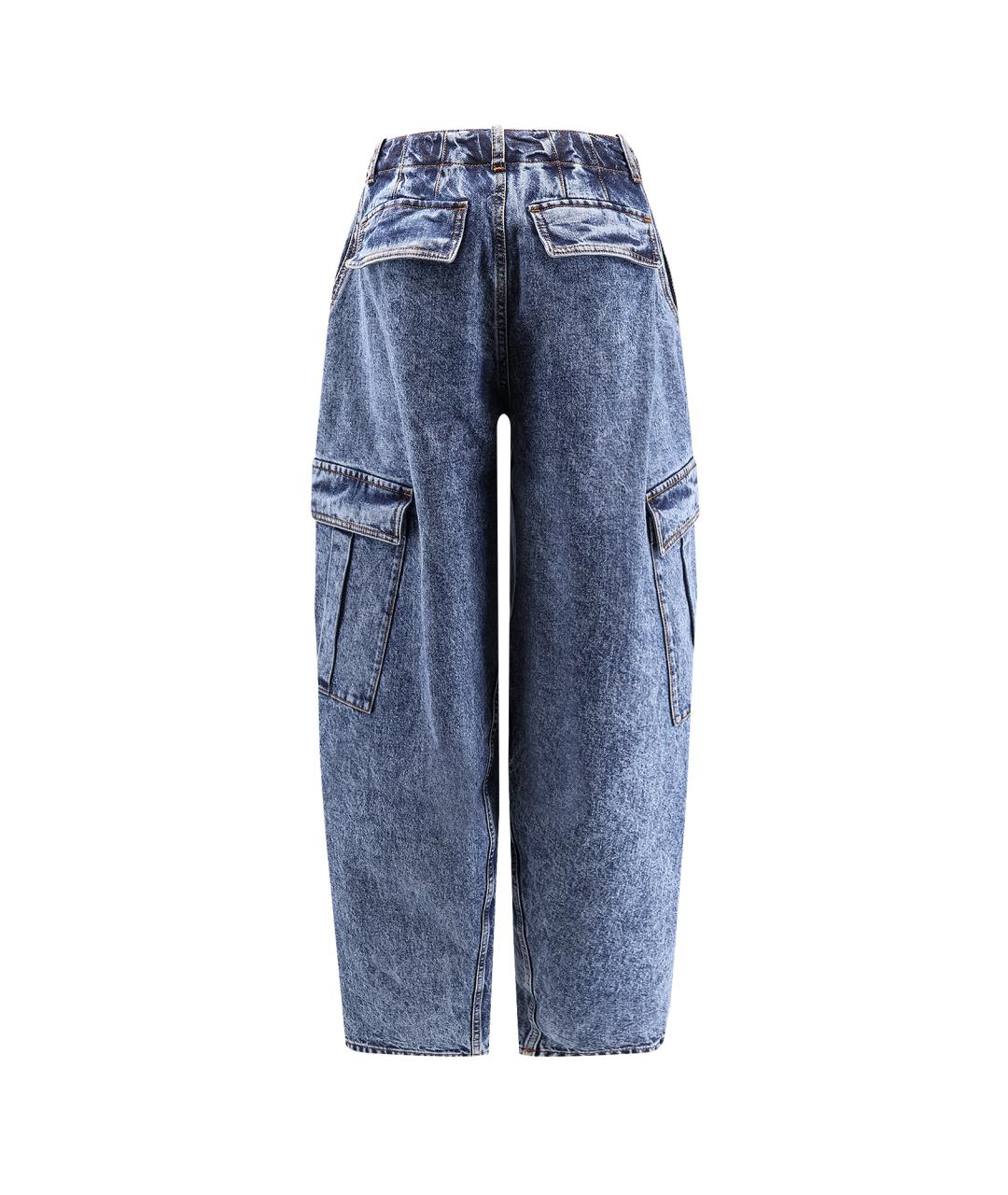 ALAIA Голубые хлопковые прямые джинсы, фото 2