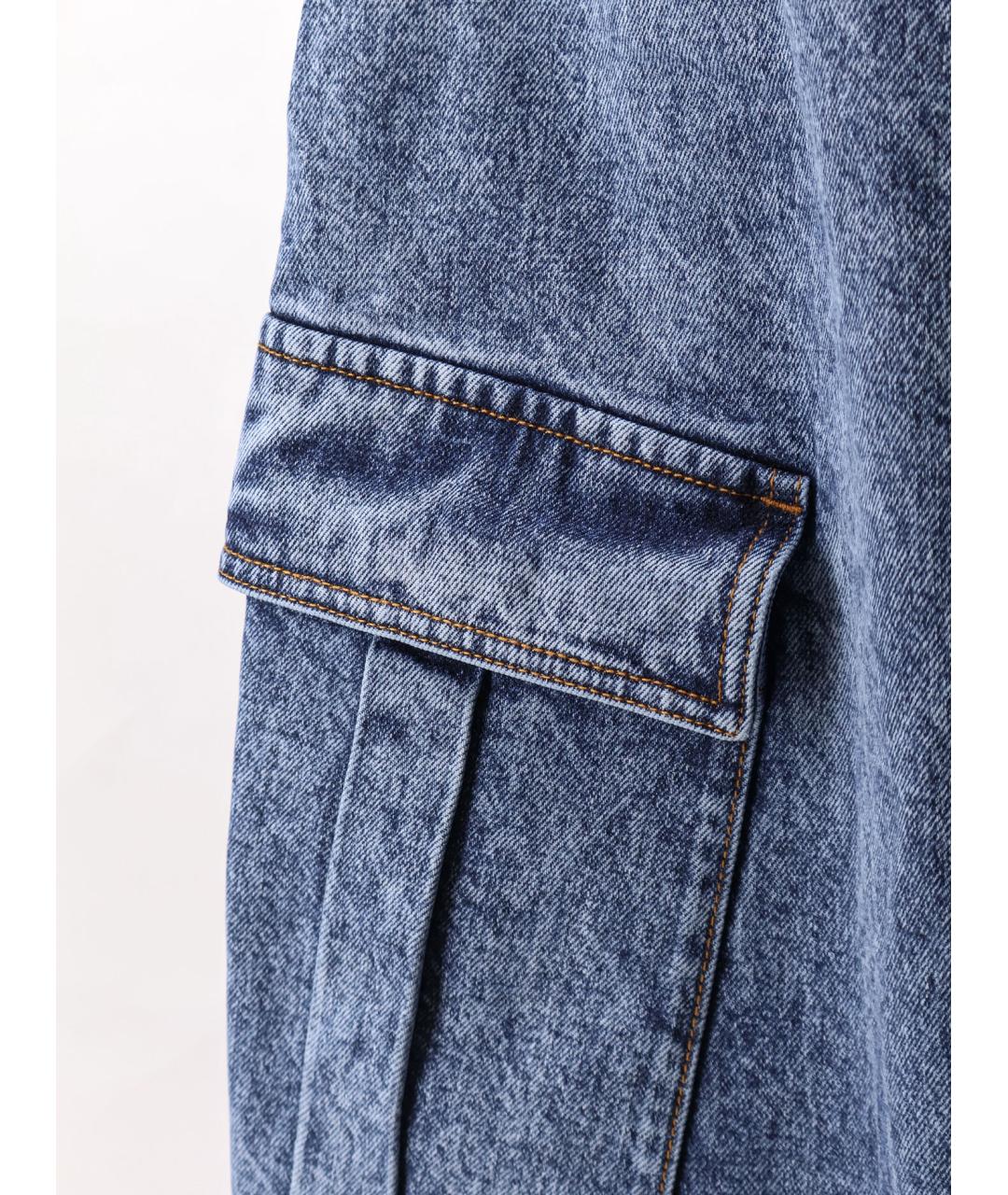 ALAIA Голубые хлопковые прямые джинсы, фото 3