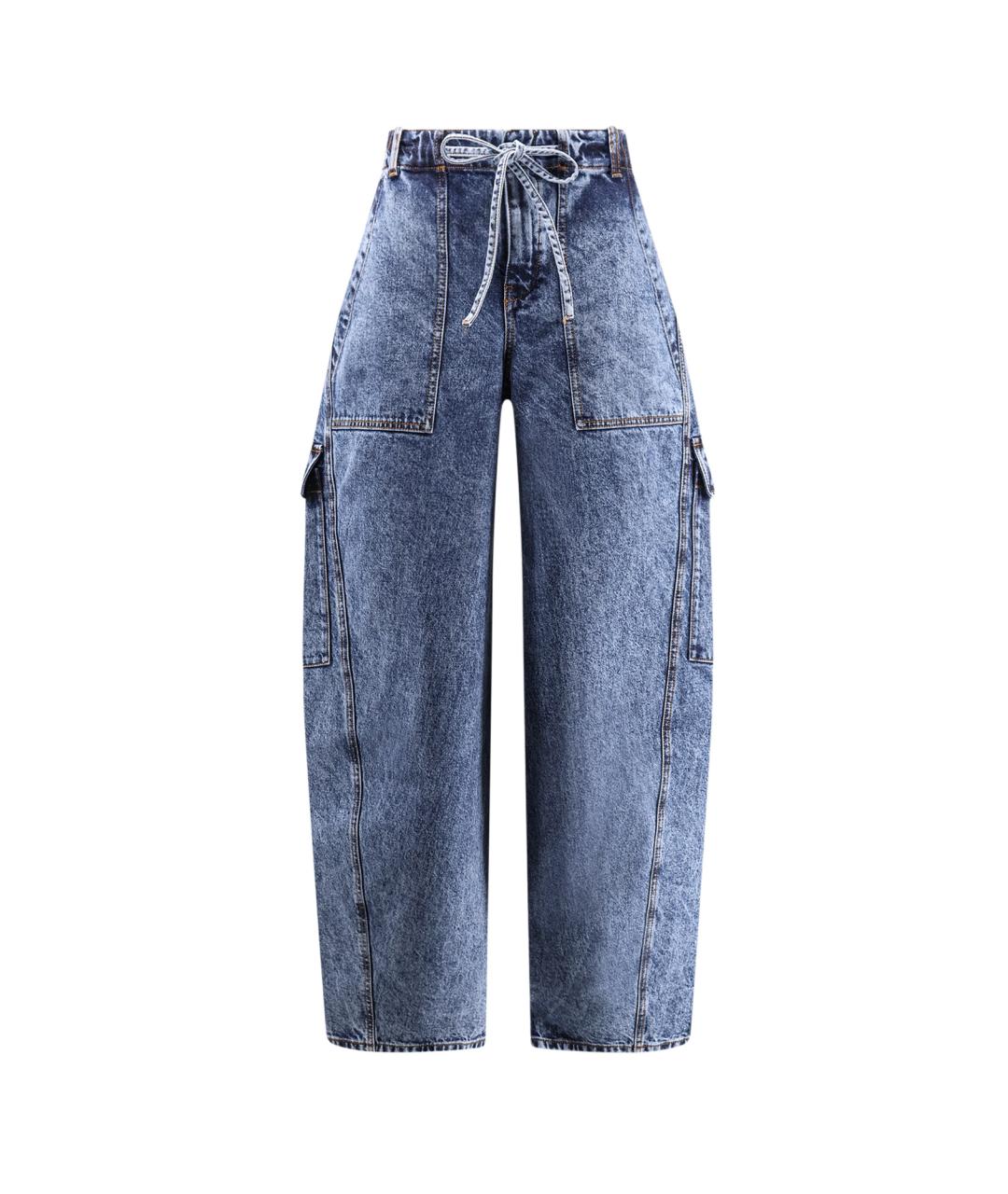 ALAIA Голубые хлопковые прямые джинсы, фото 1