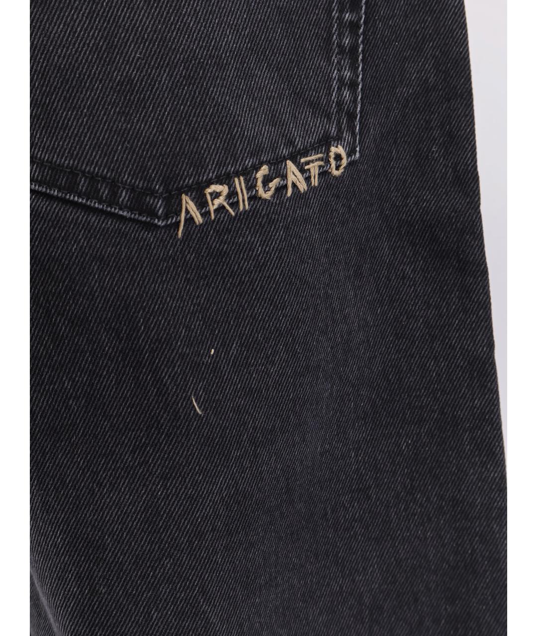 AXEL ARIGATO Черные хлопковые прямые джинсы, фото 3