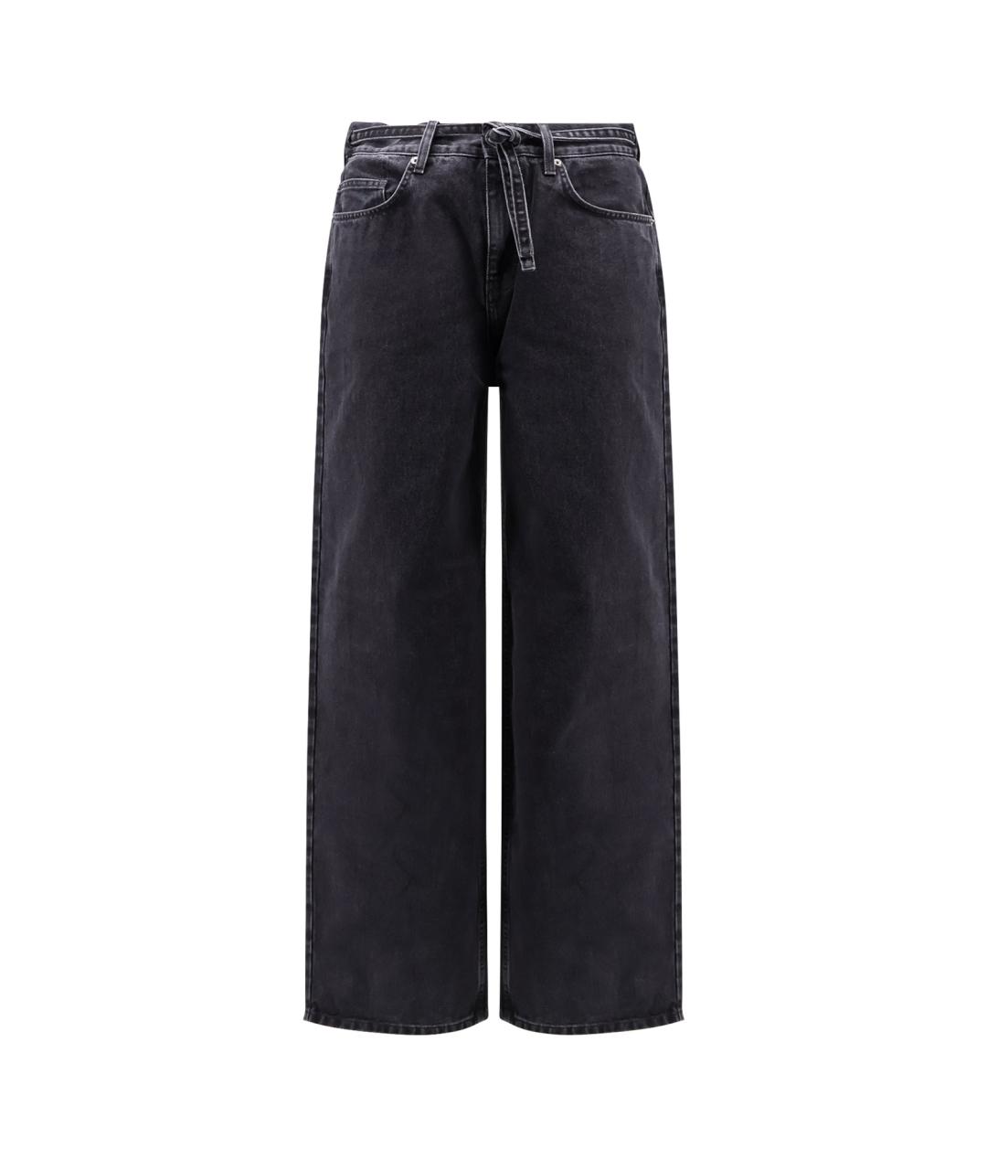 AXEL ARIGATO Черные хлопковые прямые джинсы, фото 4