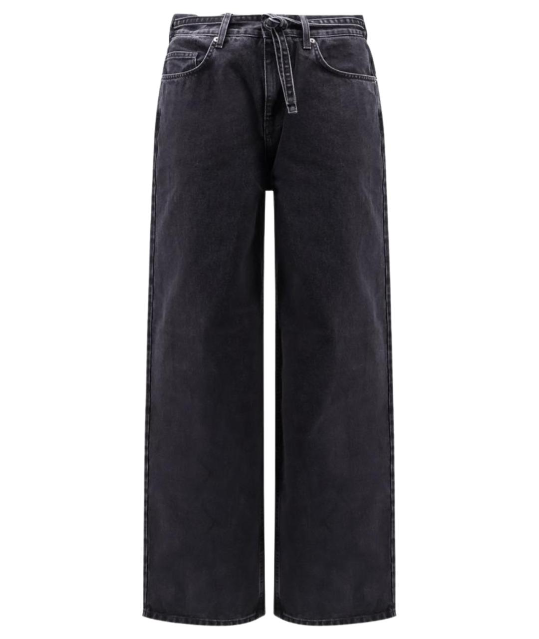 AXEL ARIGATO Черные хлопковые прямые джинсы, фото 1