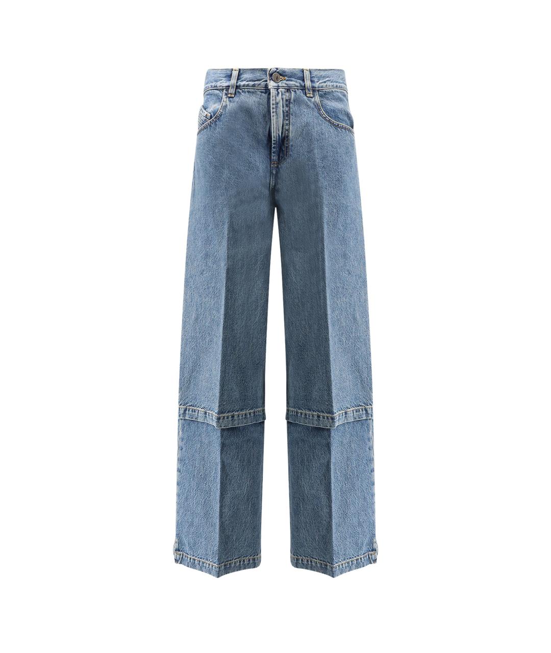 THE ATTICO Голубые хлопковые прямые джинсы, фото 1