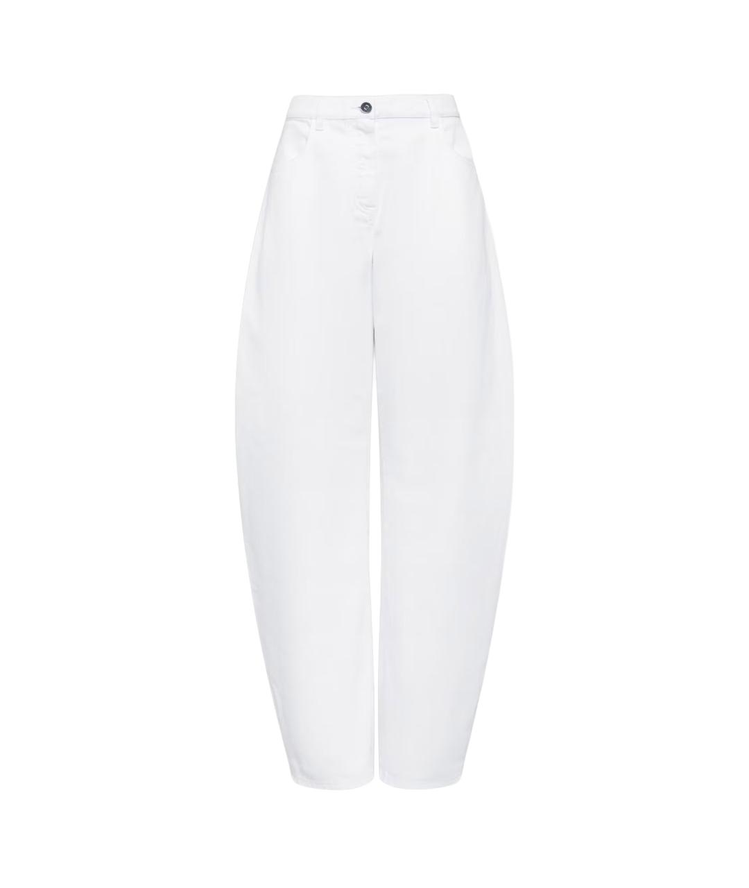 ALAIA Белые хлопковые прямые джинсы, фото 1