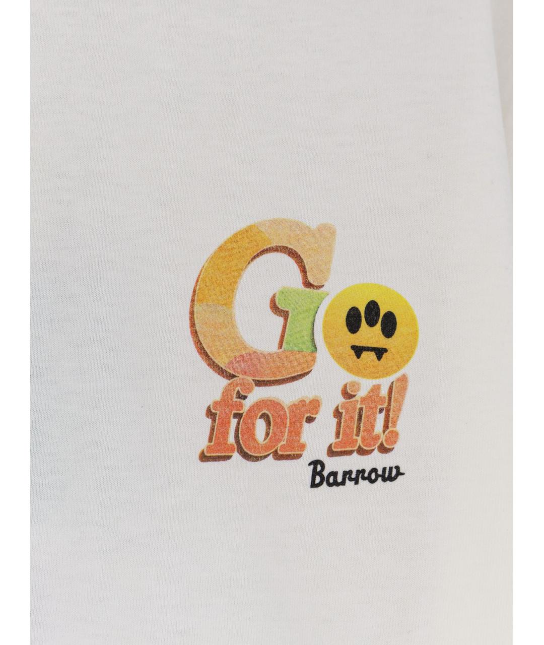 BARROW Белая хлопковая футболка, фото 3