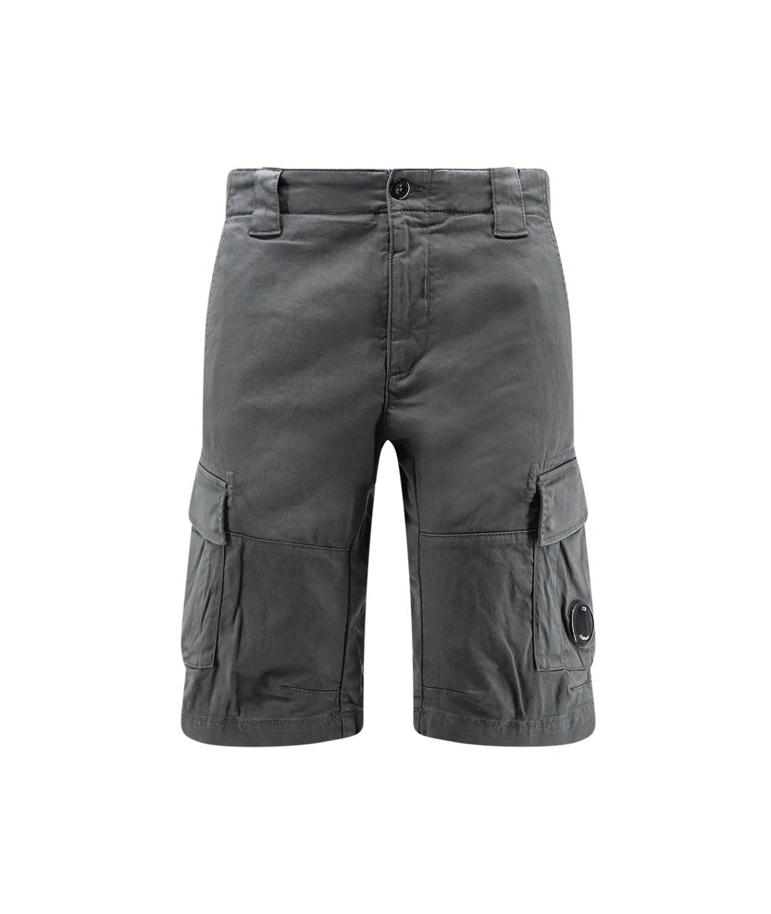 CP COMPANY Серые хлопковые шорты, фото 4