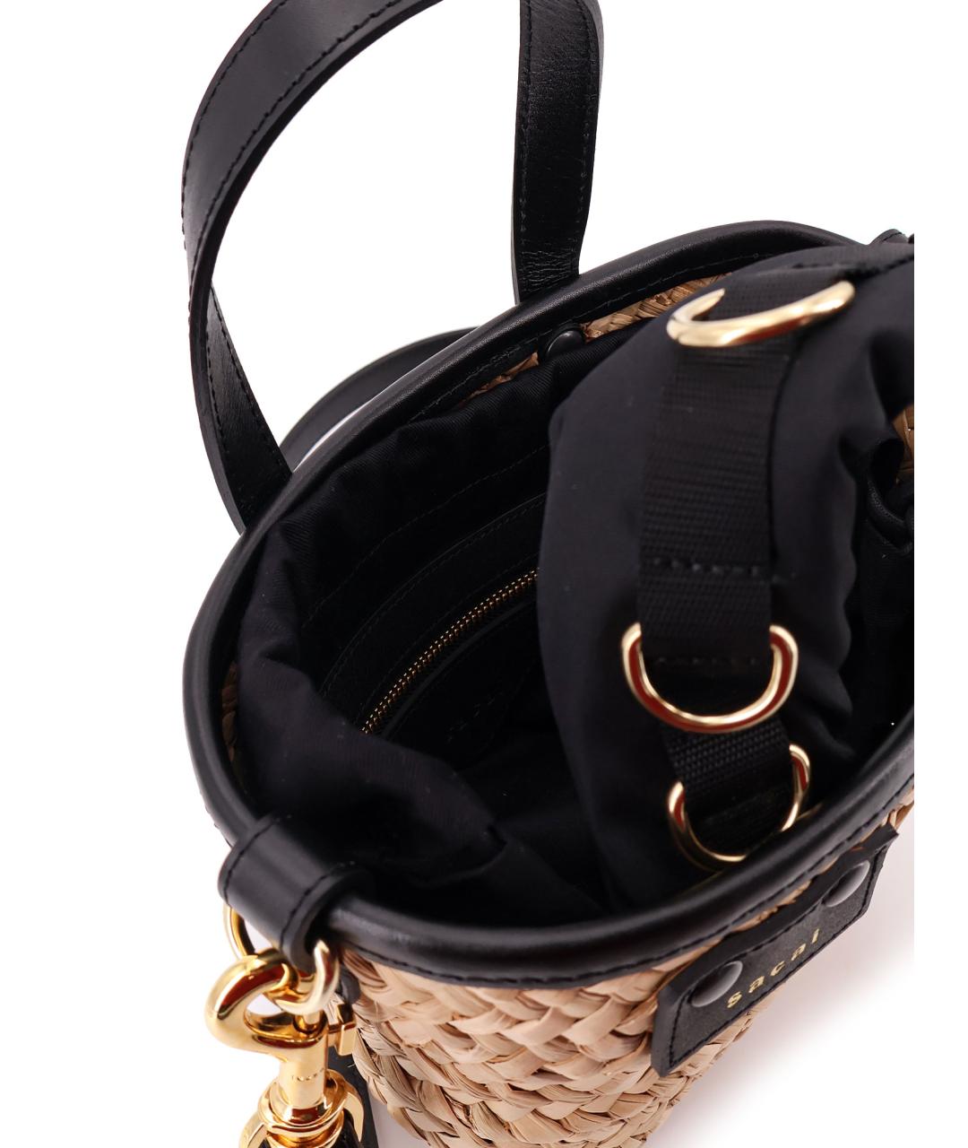 SACAI Бежевая пелетеная сумка тоут, фото 4