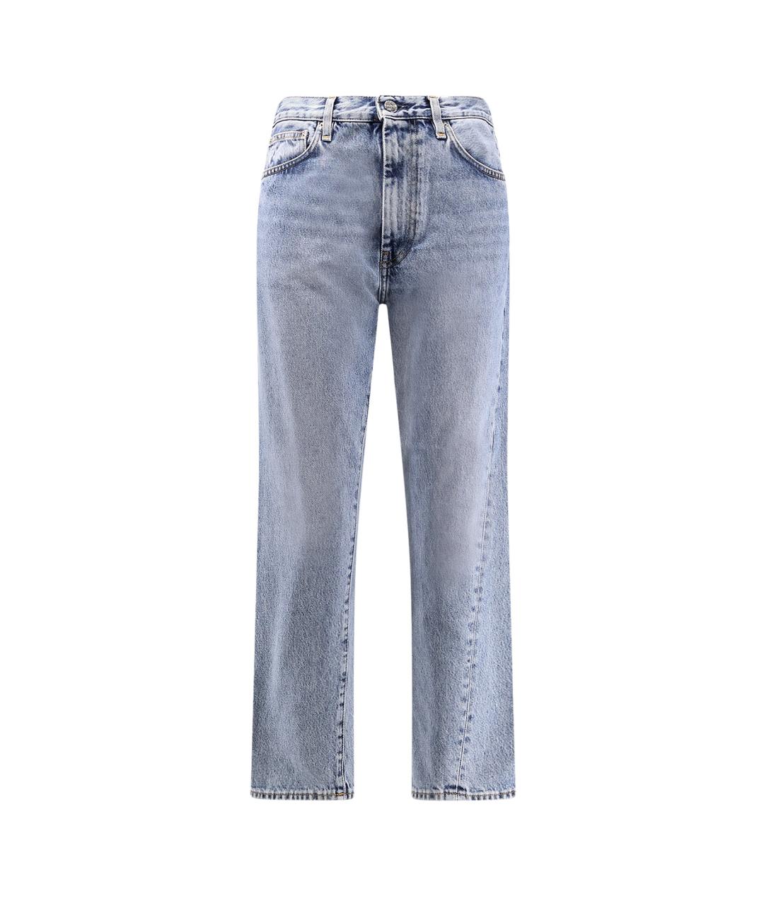 TOTEME Голубые хлопковые прямые джинсы, фото 1