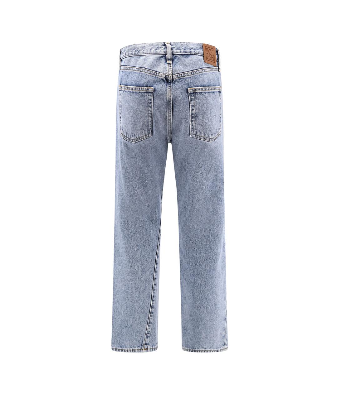 TOTEME Голубые хлопковые прямые джинсы, фото 2