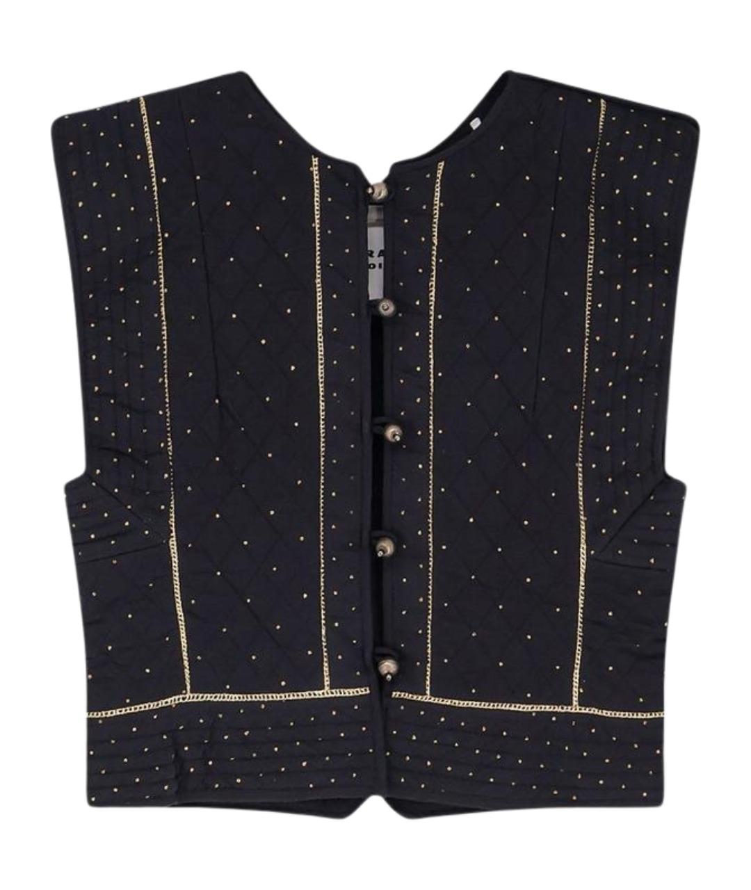 ISABEL MARANT ETOILE Черный хлопковый жилет, фото 1