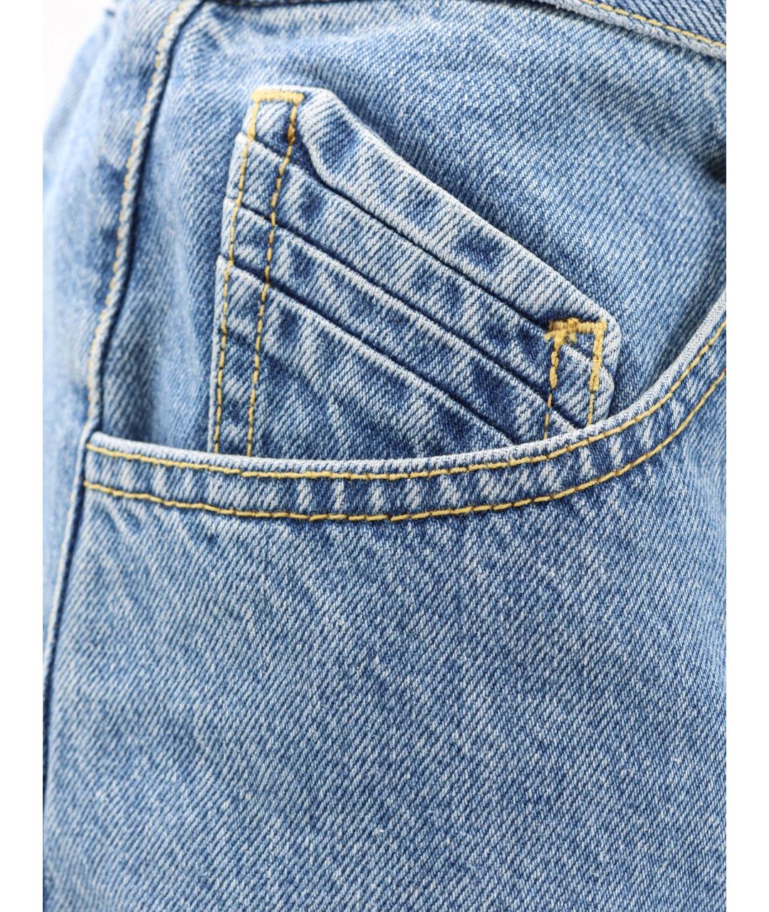 THE ATTICO Голубая хлопковая юбка мини, фото 3