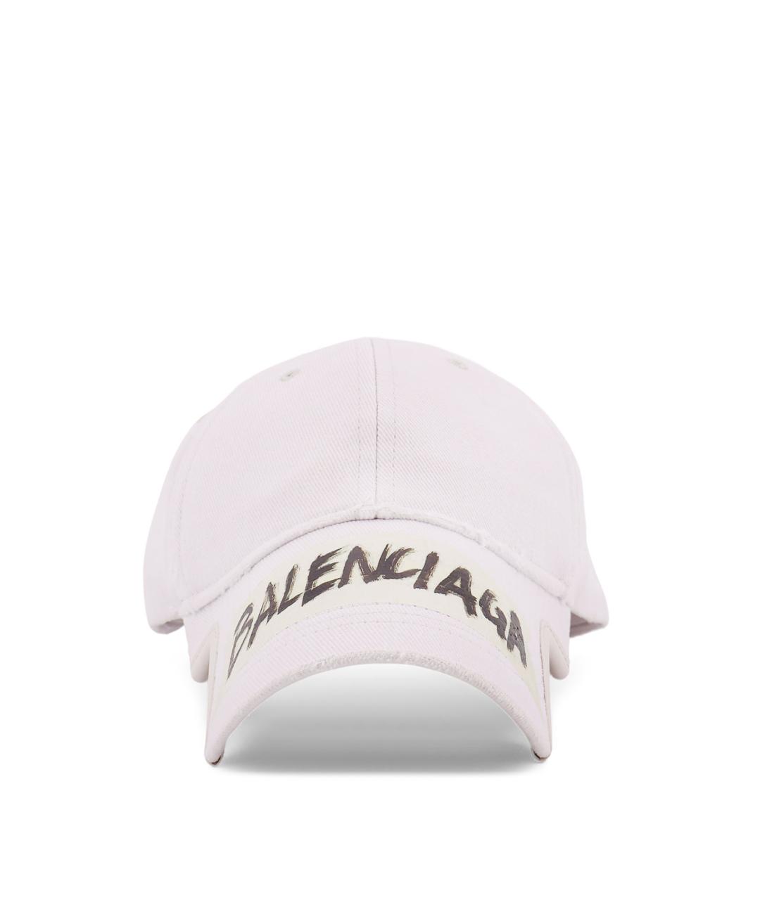 BALENCIAGA Белая хлопковая кепка/бейсболка, фото 1