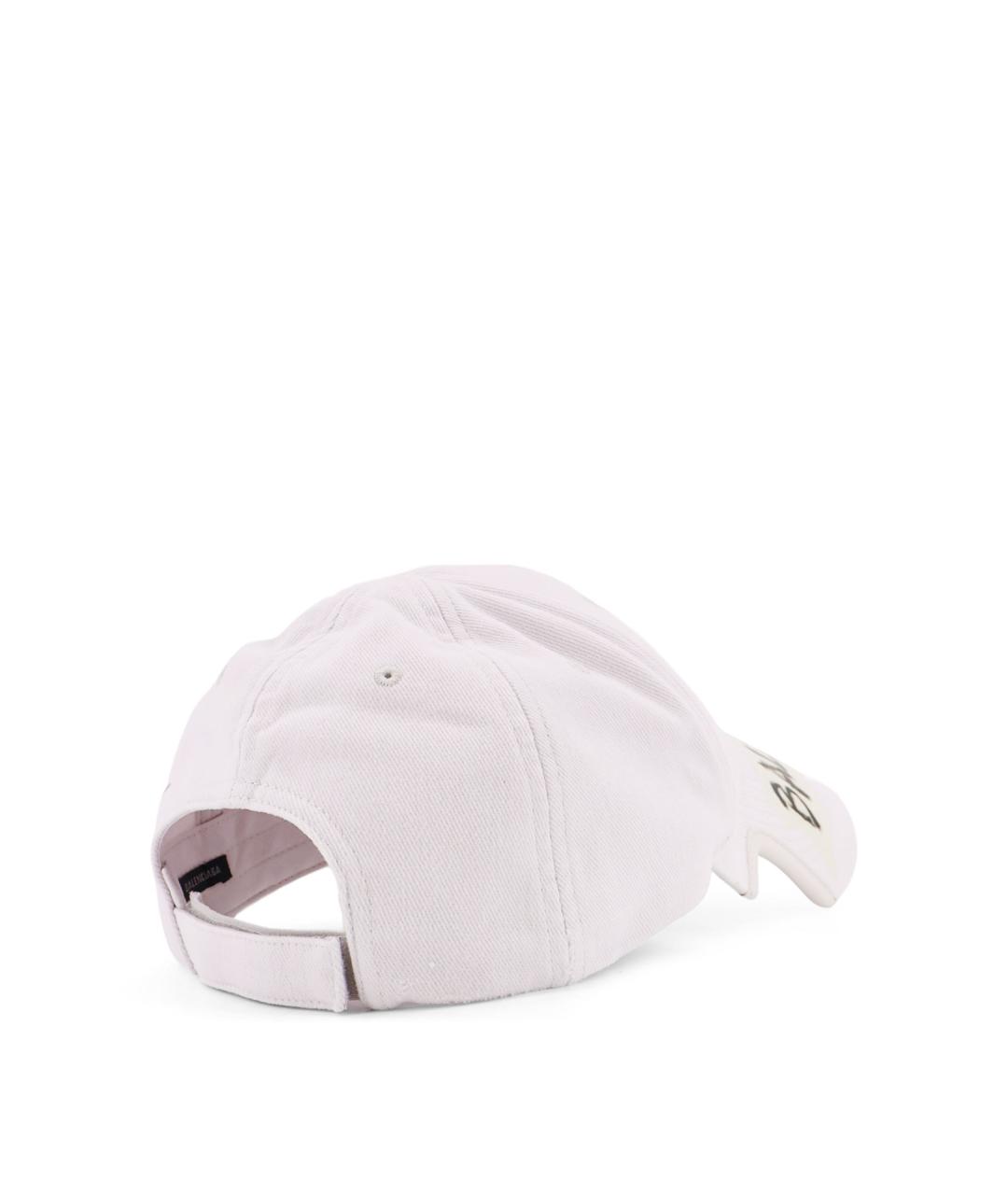 BALENCIAGA Белая хлопковая кепка/бейсболка, фото 3