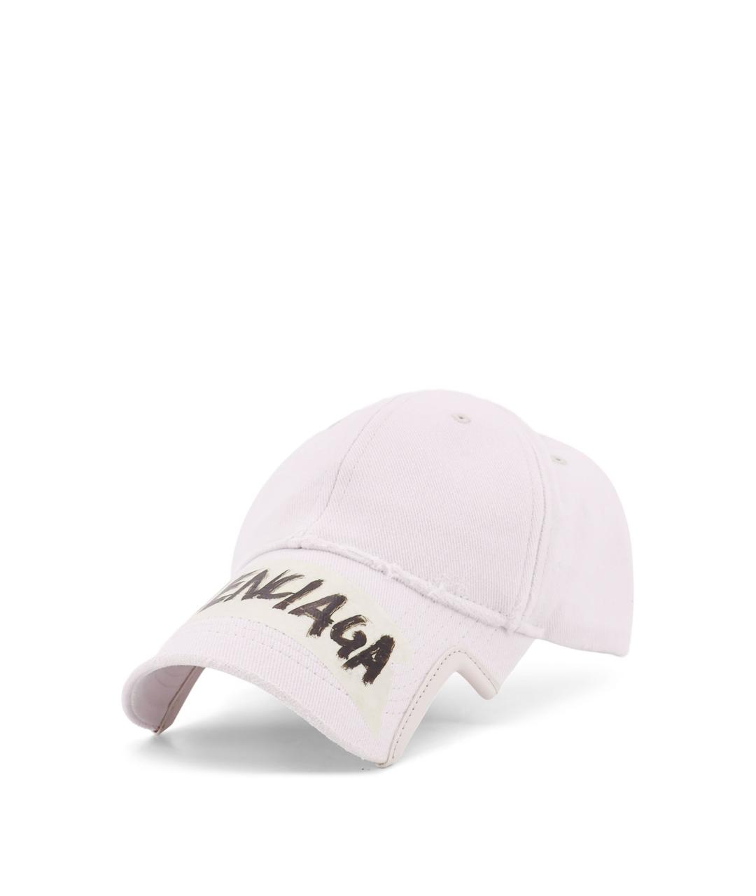 BALENCIAGA Белая хлопковая кепка/бейсболка, фото 2