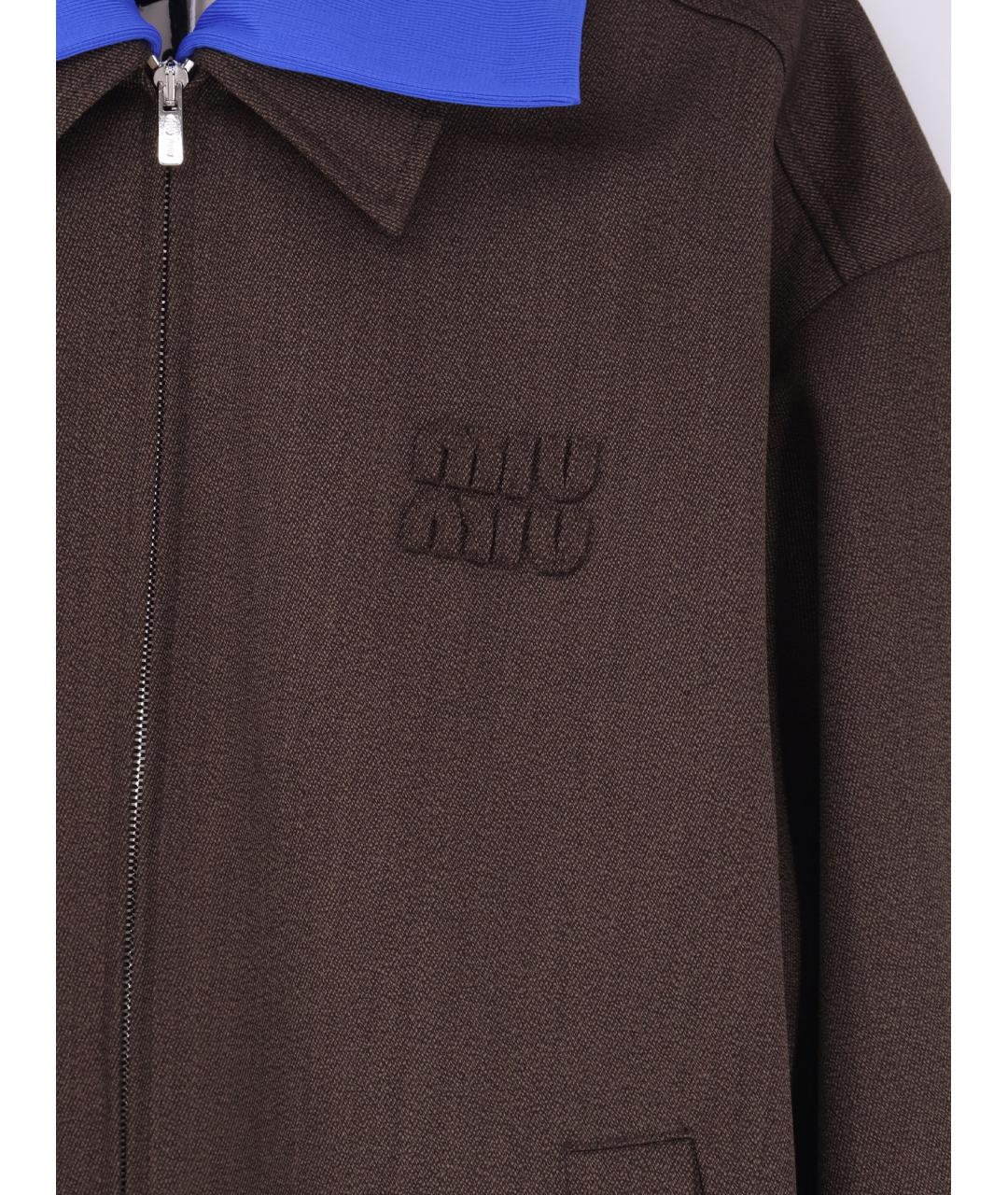 MIU MIU Коричневая шерстяная куртка, фото 3