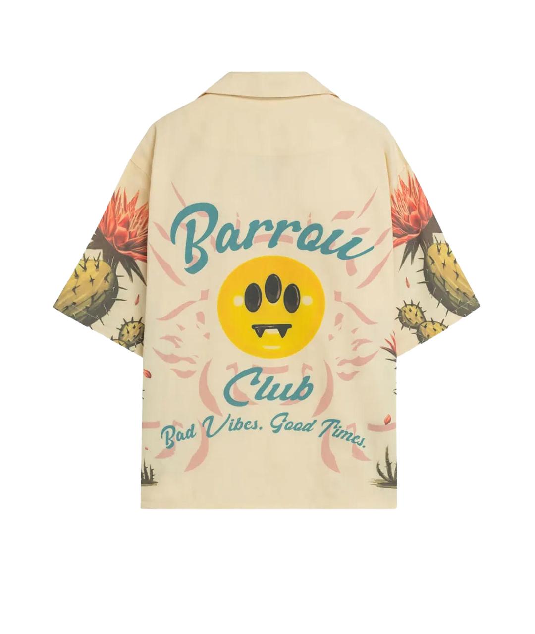 BARROW Бежевая хлопковая кэжуал рубашка, фото 2