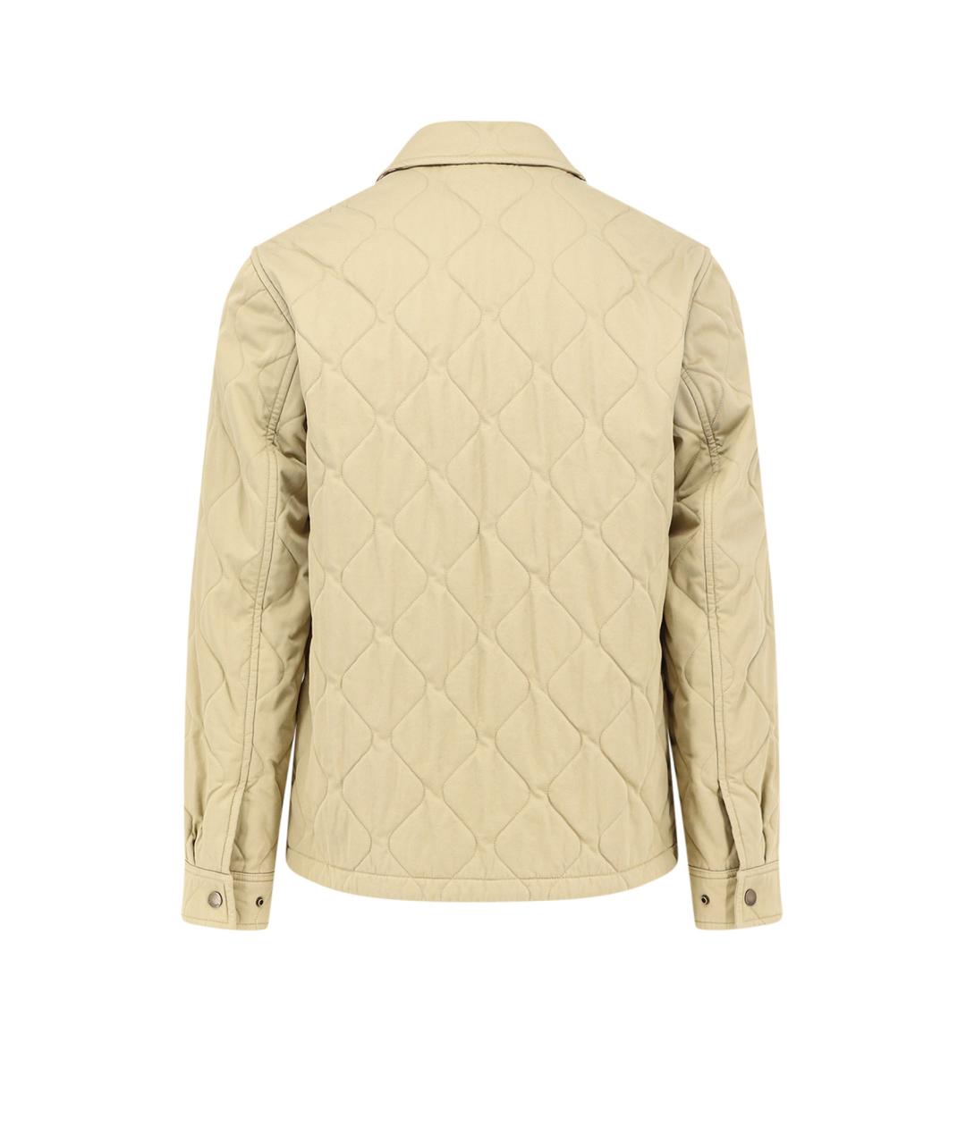 BURBERRY Бежевая хлопковая куртка, фото 2