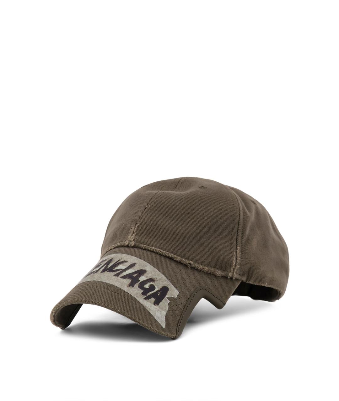 BALENCIAGA Хаки хлопковая кепка/бейсболка, фото 2