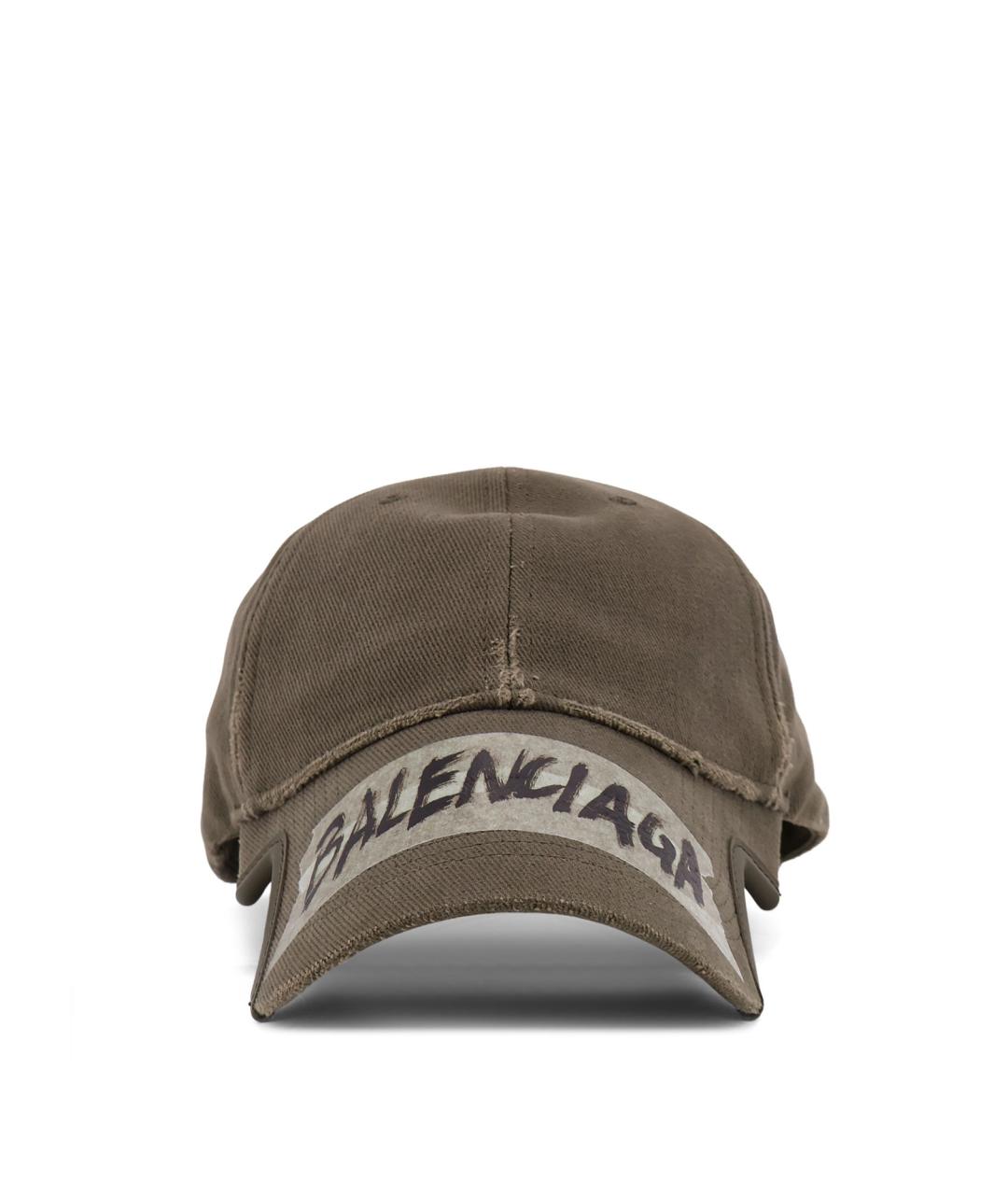 BALENCIAGA Хаки хлопковая кепка/бейсболка, фото 1