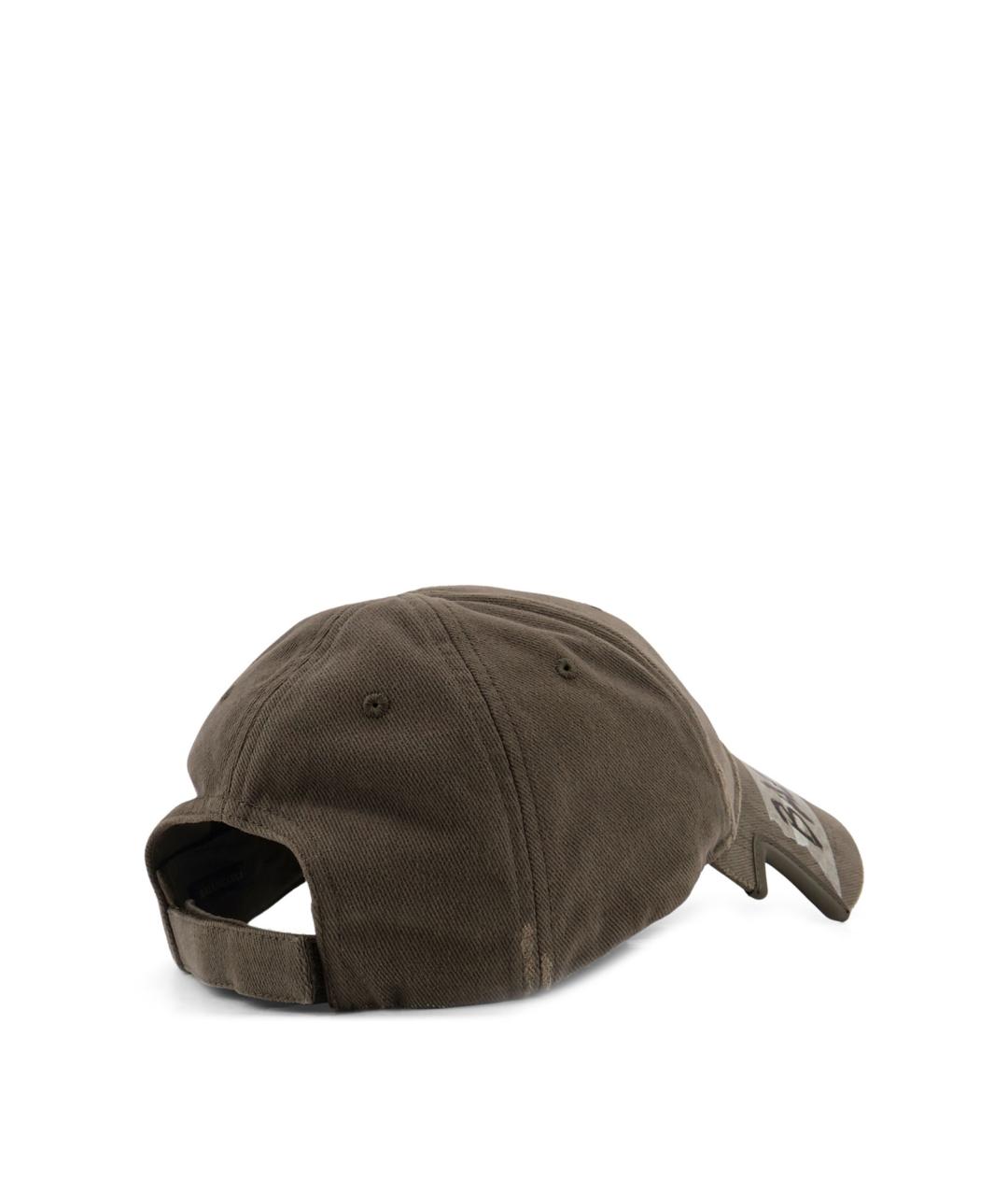 BALENCIAGA Хаки хлопковая кепка/бейсболка, фото 3