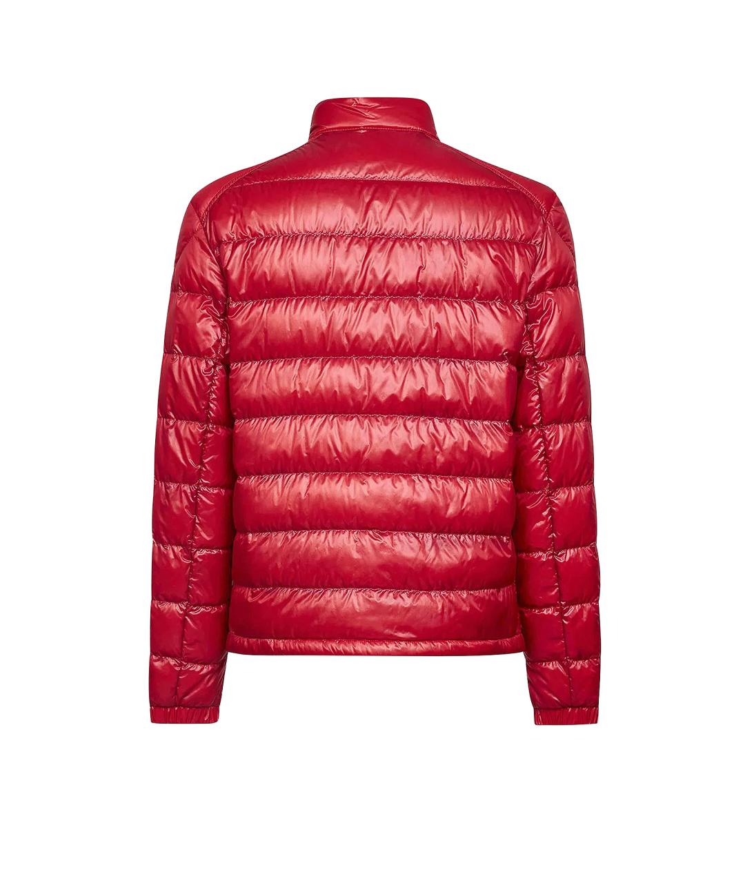 MONCLER Красный полиамидовый пуховик, фото 2