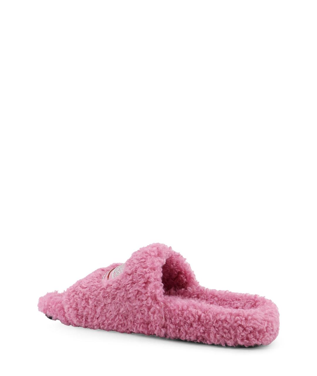 BALENCIAGA Розовые текстильные шлепанцы, фото 3
