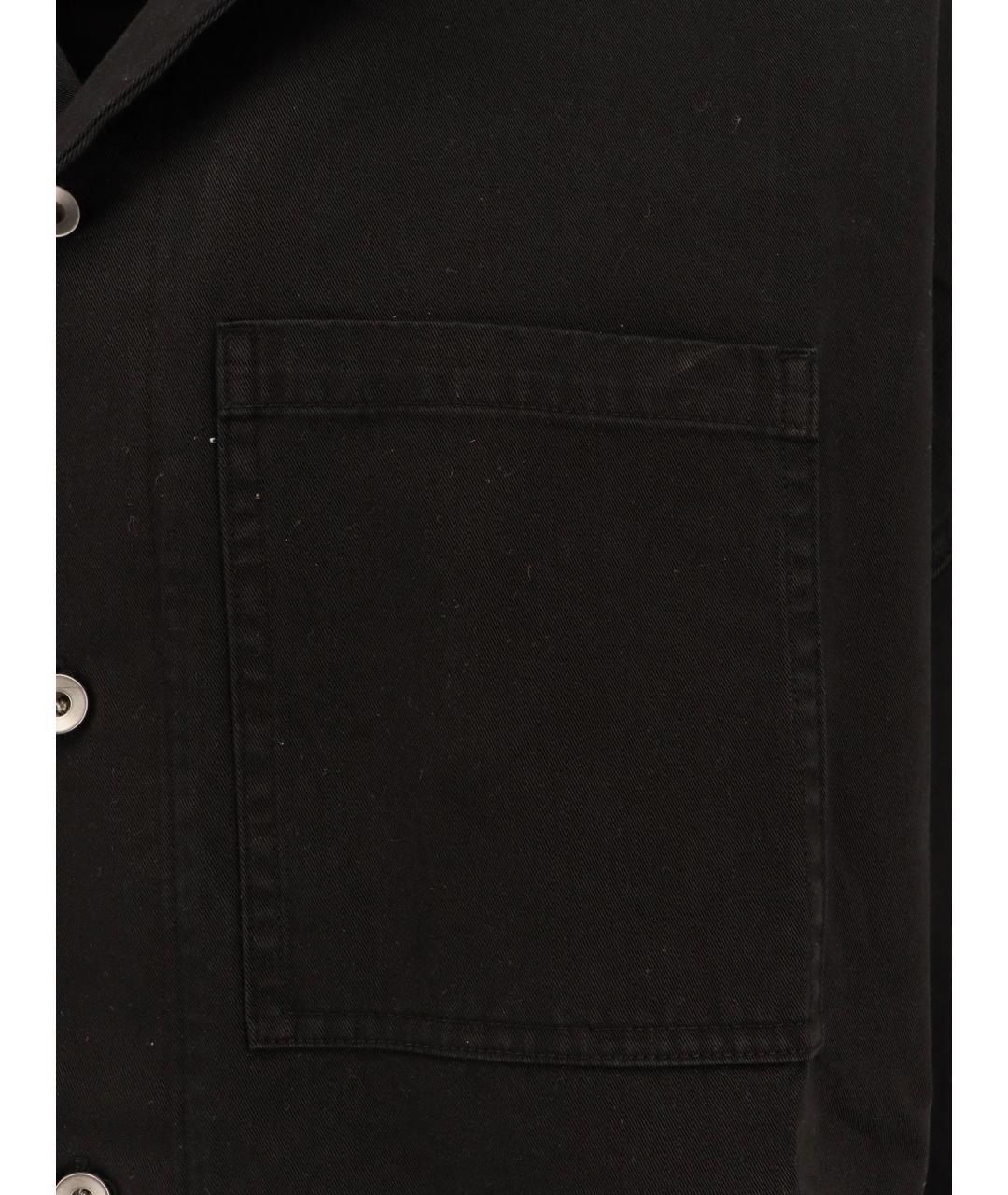 RICK OWENS DRKSHDW Черная хлопковая кэжуал рубашка, фото 3