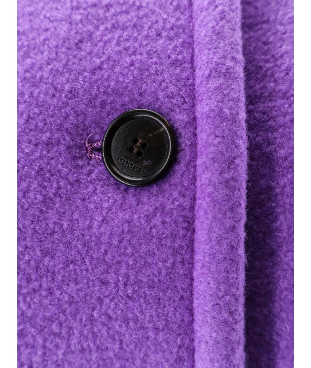 GUCCI Фиолетовое шерстяное пальто, фото 3