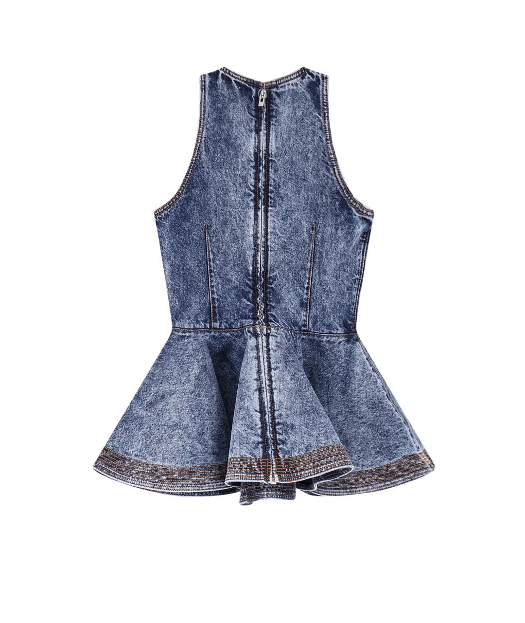 ALAIA Синяя деним майка, фото 2