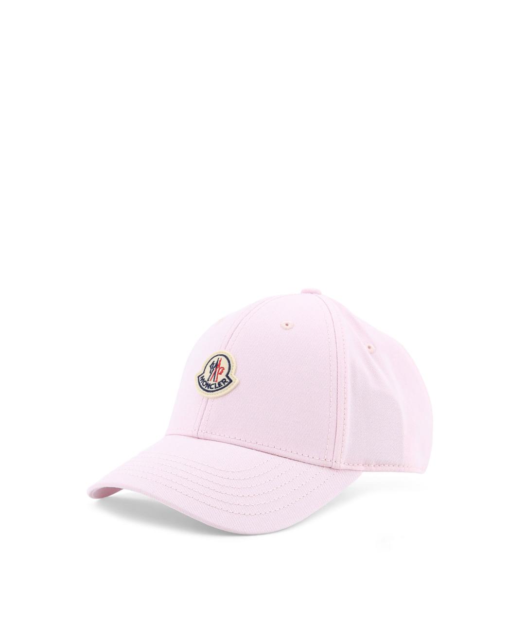 MONCLER Розовая хлопковая кепка, фото 2