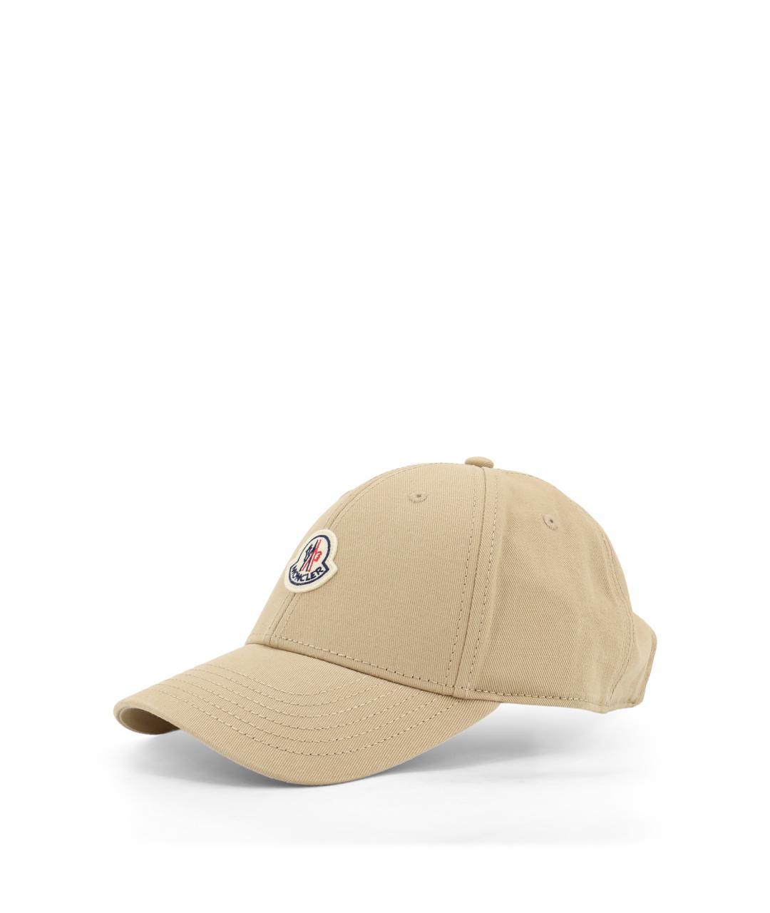 MONCLER Бежевая хлопковая кепка, фото 2