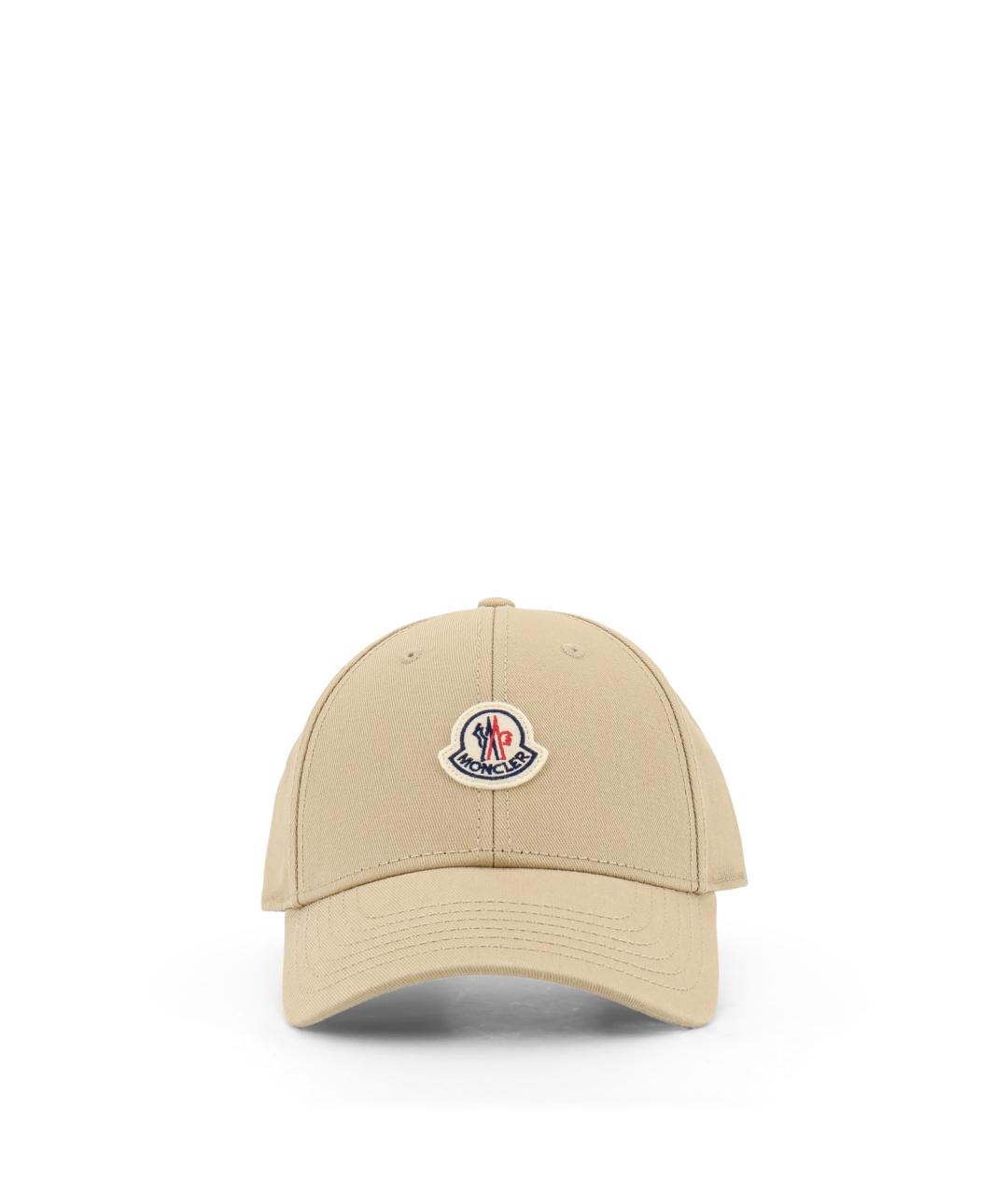 MONCLER Бежевая хлопковая кепка, фото 1