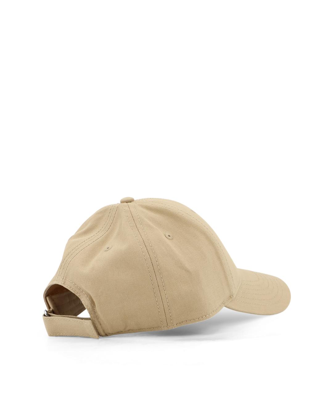 MONCLER Бежевая хлопковая кепка, фото 3